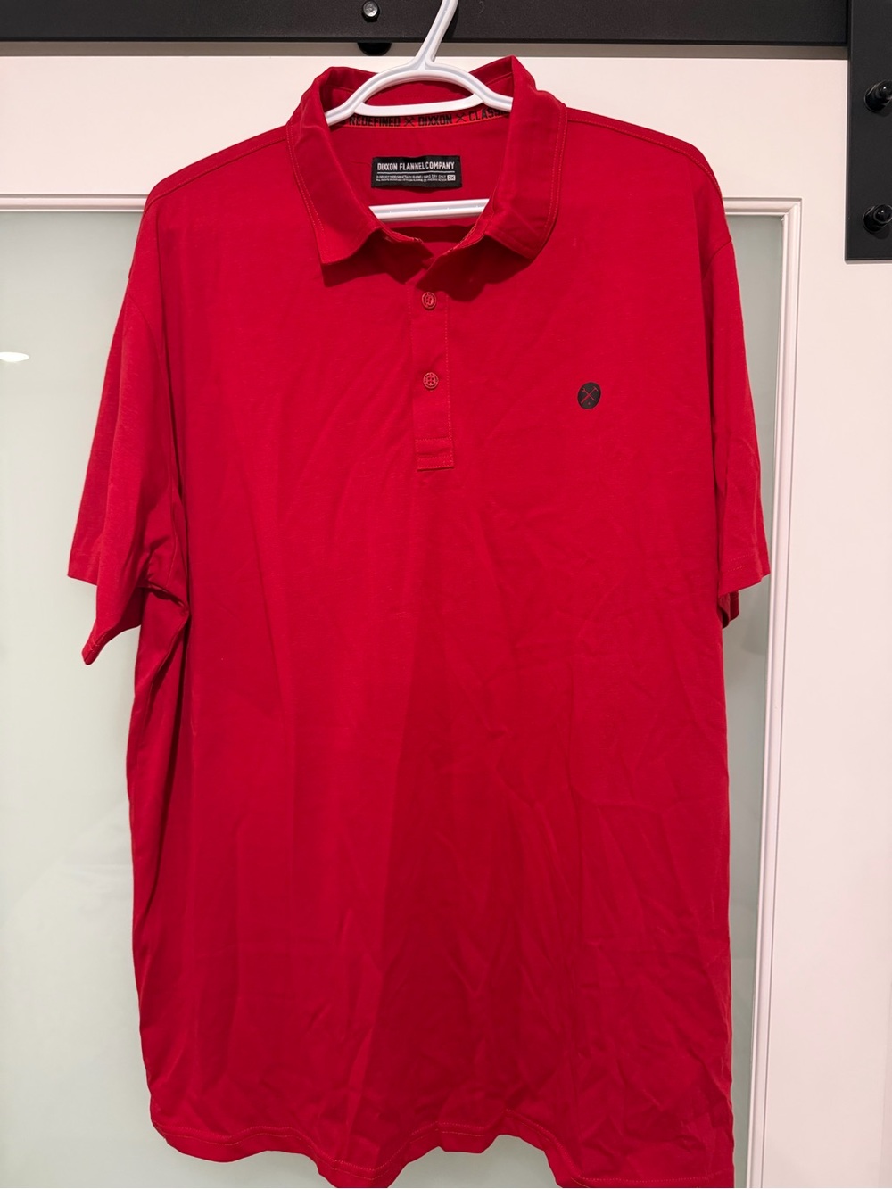 DIXXON Men's Red Polo Shirt with Subtle Chest Logo